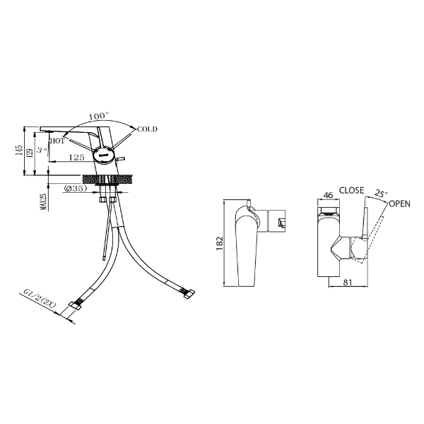 單孔單把面盆龍頭