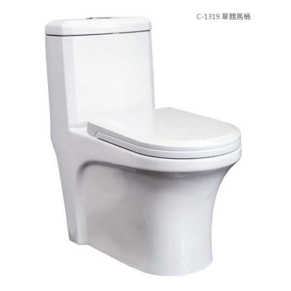 雙孔噴射虹吸式單體馬桶