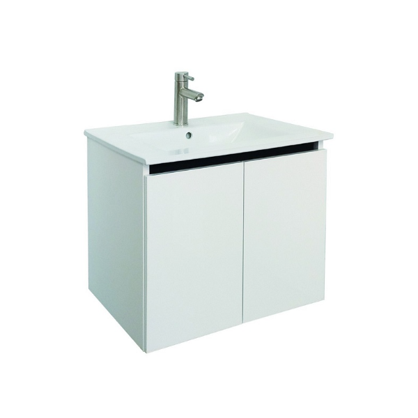 雙門浴櫃白(襯板黑)